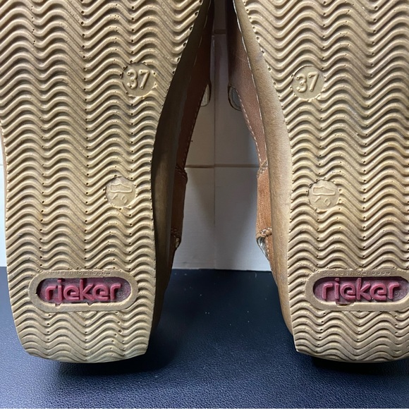 Rieker Tan Cut-Out Flats Size 6.5-7 - Picture 11 of 12